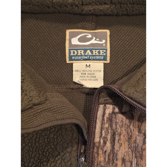 Drake Waterfowl Sherpa Fleece Vest Mossy Oak Bottomland Men's M - Picture 3 of 8